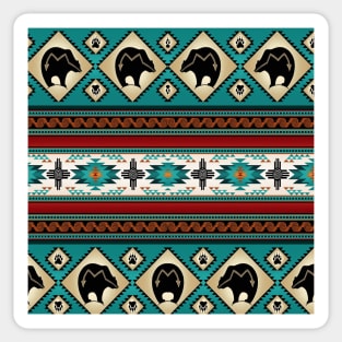 Indian print with bears Sticker